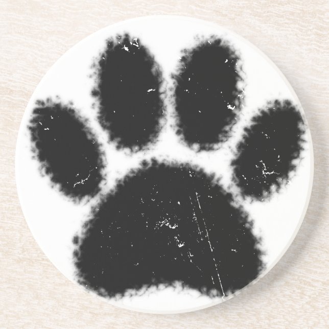 Posavasos Impresión De Papas De Perro Rugosas Y Dolorosas (Frente)