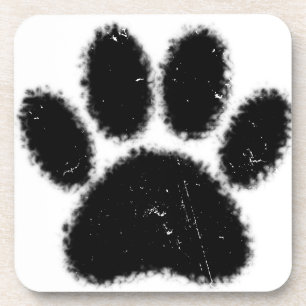 Posavasos Impresión De Papas De Perro Rugosas Y Dolorosas