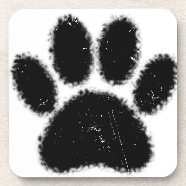 Posavasos Impresión De Papas De Perro Rugosas Y Dolorosas (Frente)