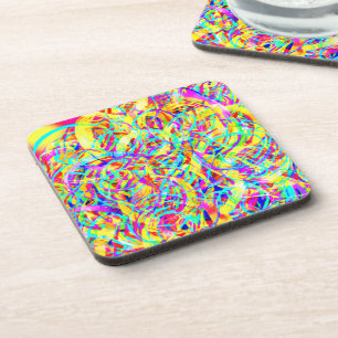 Posavasos Impresión de patrones de neón brillante