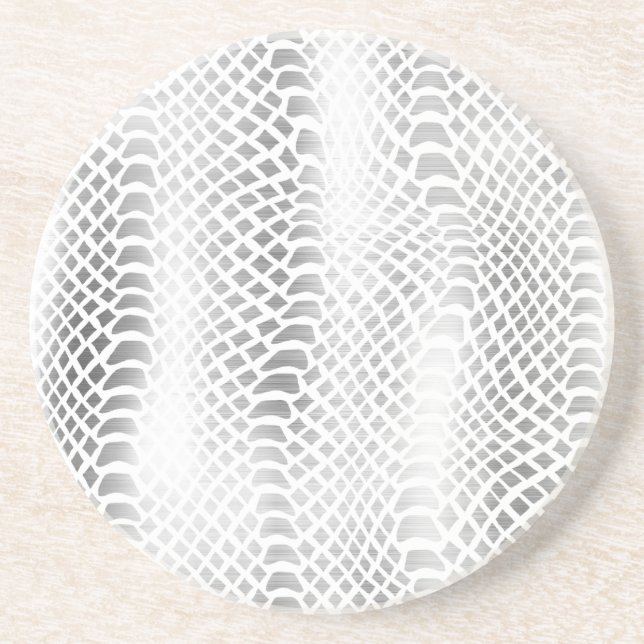 Posavasos Impresión de serpientes de plata (Frente)