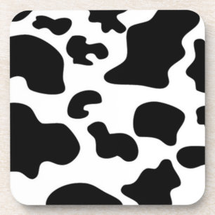 Posavasos Impresión de vaca en blanco y negro