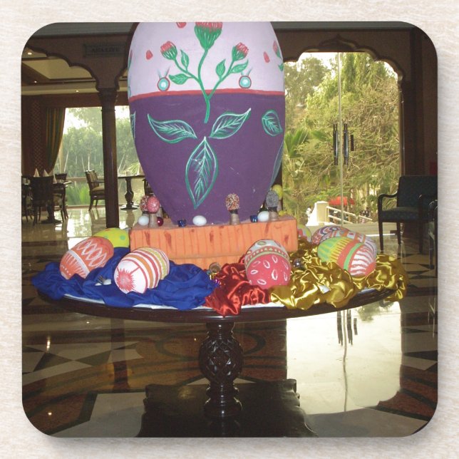 Posavasos Impresión decorada de Huevos de Pascua (Frente)