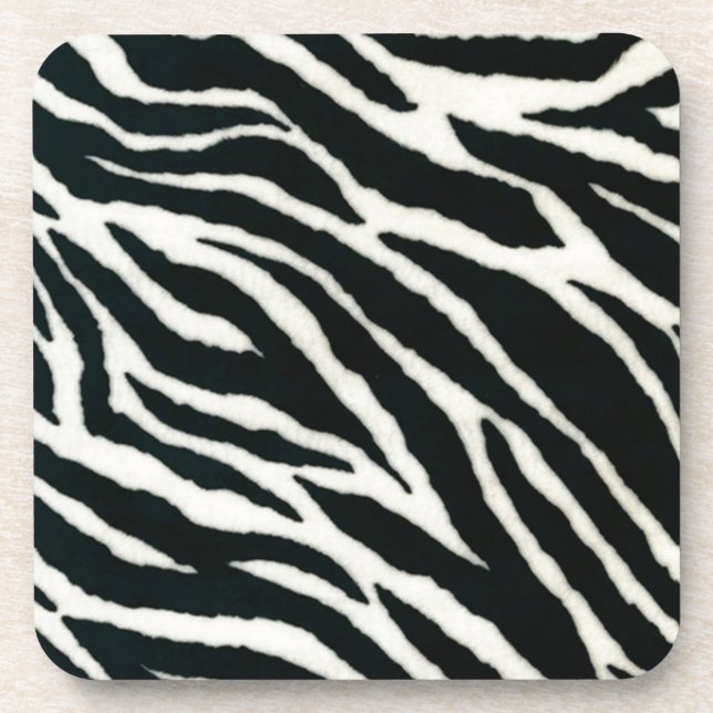 Posavasos Impresión RAB Rockabilly Zebra Color negro y blanc (Frente)