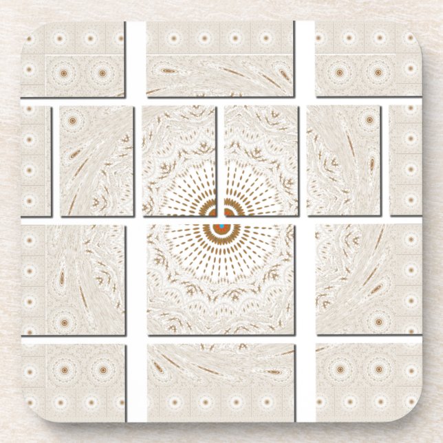 Posavasos Impresión tradicional africana de arte musulmán. (Frente)