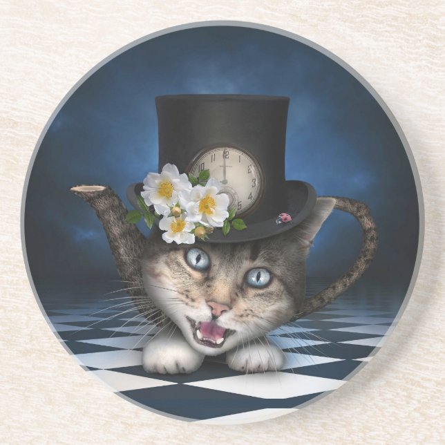 Posavasos Impresionante diseño caprichoso para gato de odio  (Frente)