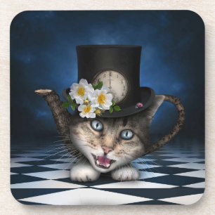 Posavasos Impresionante diseño caprichoso para gato de odio