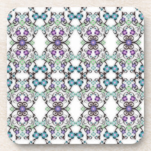 Posavasos Impresionante mirada lacada de flores azules viole