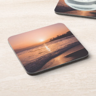 Posavasos Impresionante puesta de sol en la playa