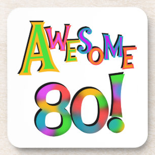 Posavasos Impresionantes camisetas de cumpleaños 80 y regalo