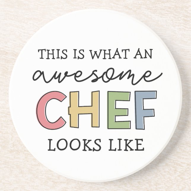 Posavasos Impresionantes regalos de chef | Mejor Chef De Reg (Frente)