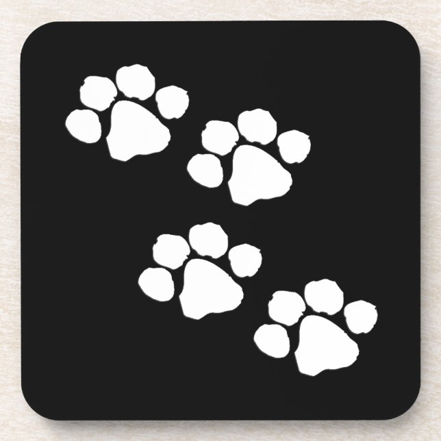 Posavasos Impresiones animales de la pata (Frente)