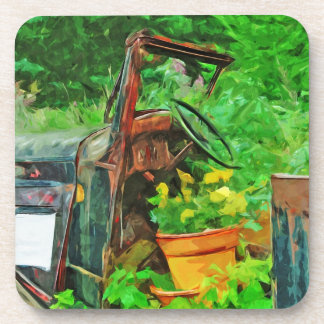 Posavasos Impresionismo abstracto de los antiguos plantadore