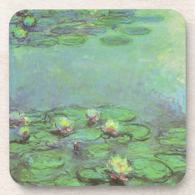 Posavasos Impresionismo vintage por Claude Monet (Frente)