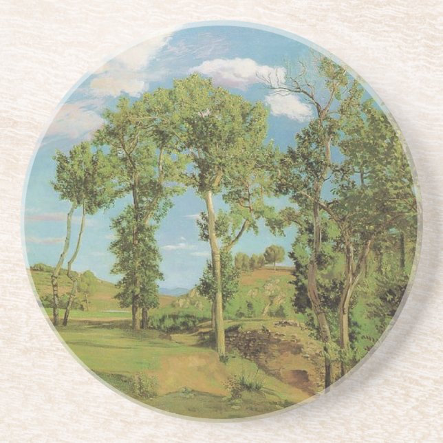 Posavasos Impresionista de Landscape Paysage Frederic Bazill (Frente)