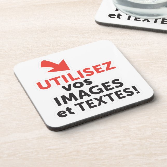 Posavasos Imprimos vos diseños en ligne DIY en Français (Lado Izquierdo)