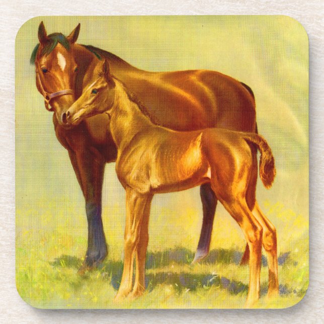 Posavasos impronta de caballos grandes (Frente)