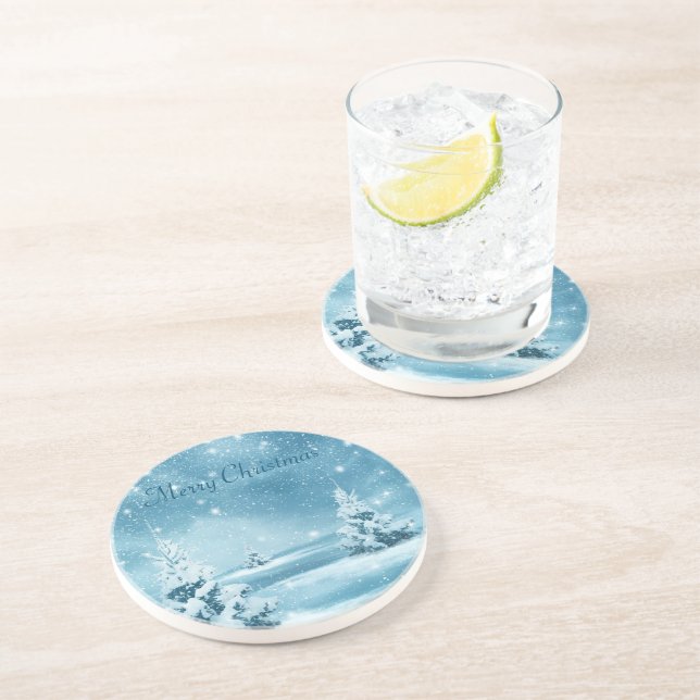 Posavasos Increíble Día de la Nieve, Árbol de Navidad (Lado)