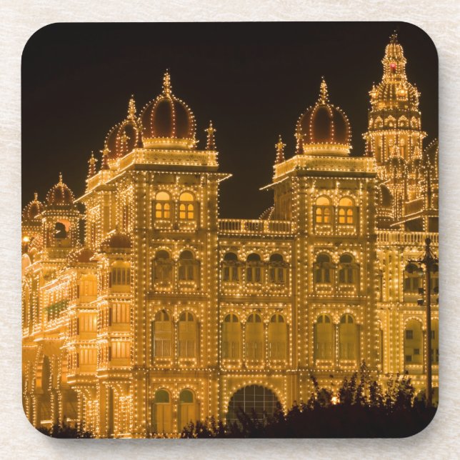 Posavasos INDIA, Karnataka, Mysore: Palacio del Majaraja (b. (Frente)