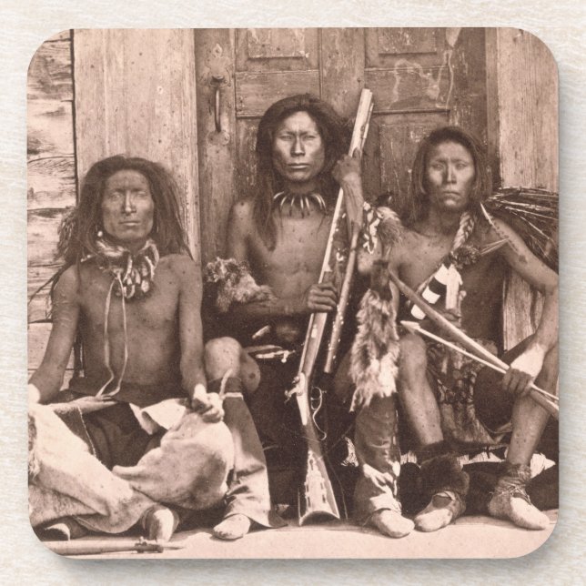Posavasos Indios de Spokane, 1861 (foto de b/w) (Frente)