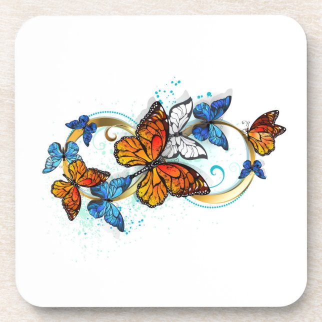Posavasos Infinidad de Mariposas Monarca (Frente)