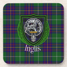 Posavasos Inglis Scottish Clan Tartan & Crest