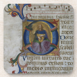 Posavasos Inicial "D" del ms 531 f.169v Historiated que