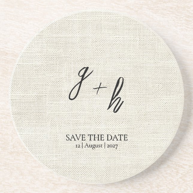 Posavasos Iniciales de la fecha de guardado de la cosecha mi (Frente)