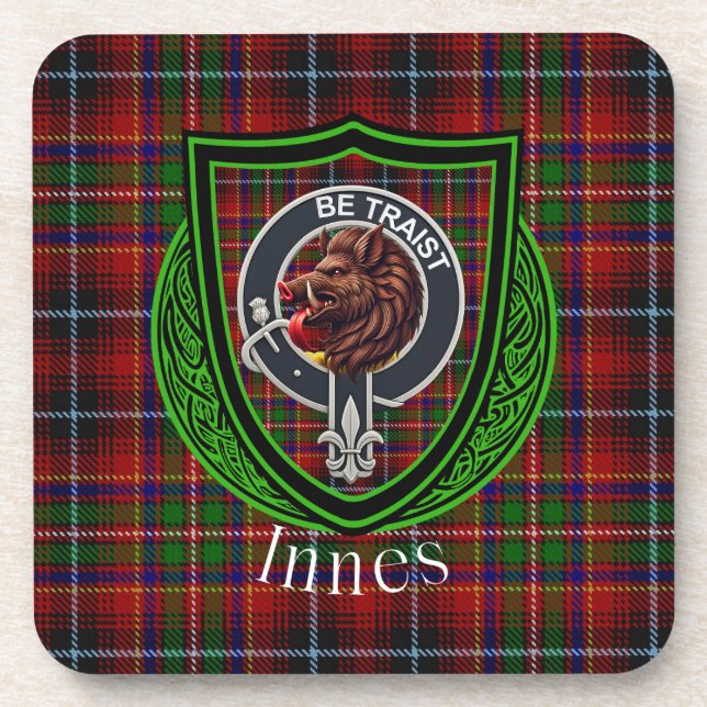 Posavasos Innes Scottish Clan Tartan & Crest (Frente)