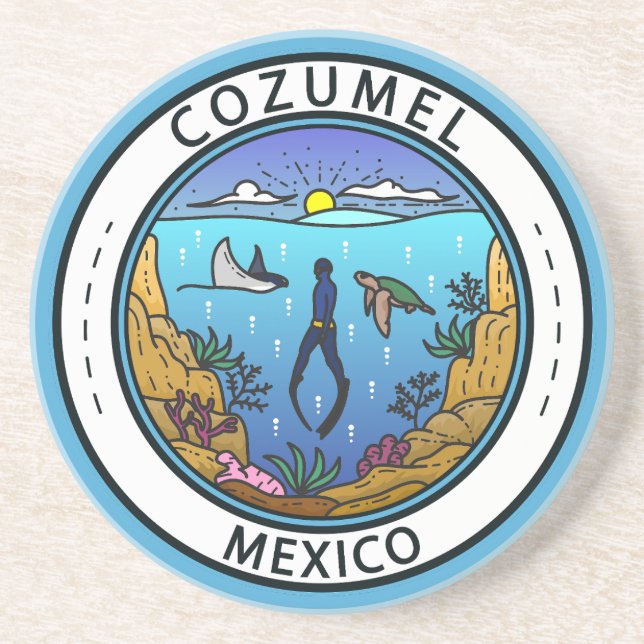 Posavasos Insignia Cozumel Mexico Scuba (Frente)