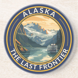 Posavasos Insígnia de arte de viaje de Alaska