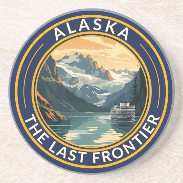 Posavasos Insignia de arte de viajes de Alaska (Frente)