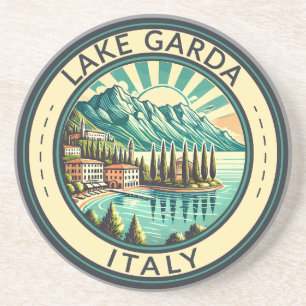 Posavasos Insignia de arte de viajes del Ilustracion de Gard