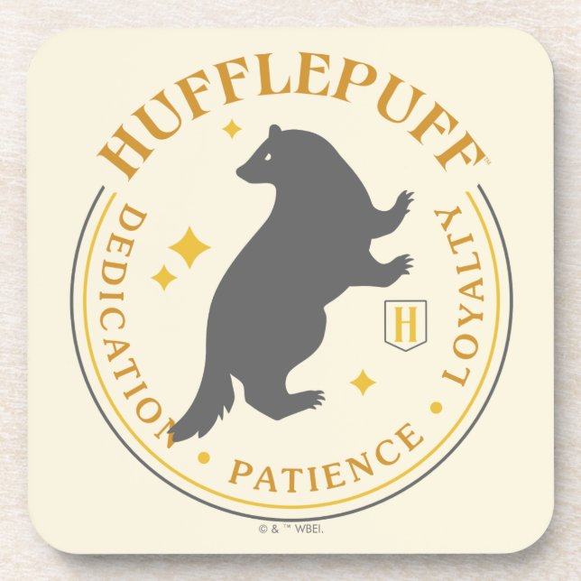 Posavasos Insígnia de Orgullo de la Casa HUFFLEPUFF™ Tejón (Frente)