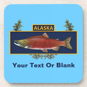 Posavasos Insignia de pescador de combate Alaska