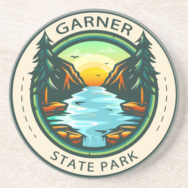 Posavasos Insignia de Texas del Parque Estatal Garner (Frente)