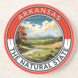 Posavasos Insignia de viaje de arte de Arkansas