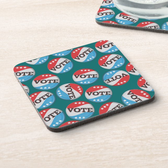 Posavasos Insignia de voto retro (Lado Izquierdo)