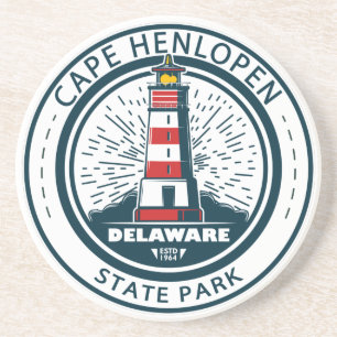 Posavasos Insignia Delaware del Parque Estatal Cape Henlopen