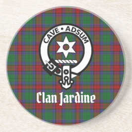 Posavasos Insignia Escudo De Clan Jardine Y Tartán