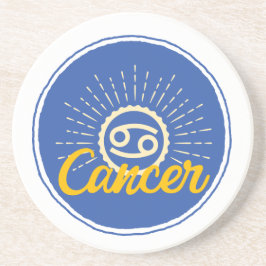 Posavasos Insignia Retro de Signo Zodiacal Cáncer  