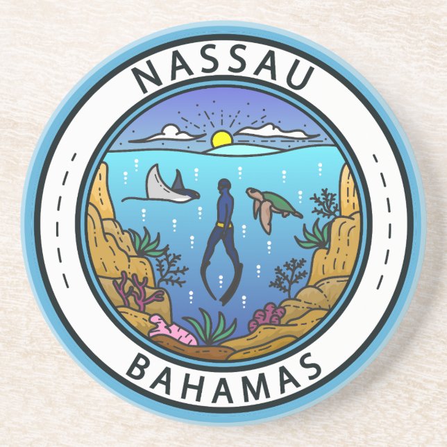 Posavasos Insignia Scuba de Nassau Bahamas (Frente)