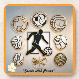 Posavasos "Inspiración de diseño de fútbol"