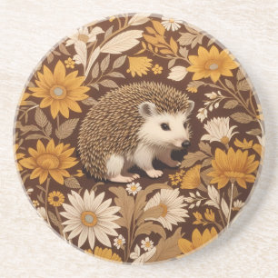 Posavasos Inspiración de Hedgehog Brown Floral William Morri