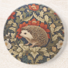 Posavasos Inspiración de Woodland Hedgehog William Morris