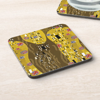 Posavasos Inspiración del Klimt en el patrón oro Art Nouveau