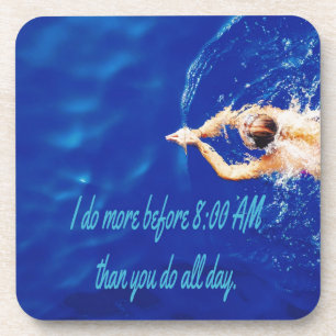 Posavasos Inspirador motivacional del equipo de natación de 