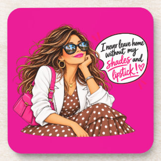 Posavasos inspirados en viajes Shades y Lipstick