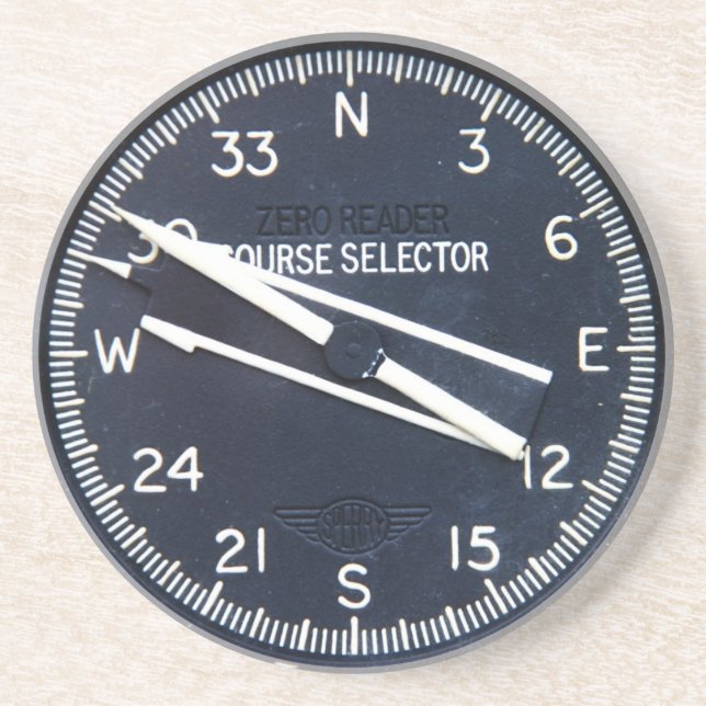 Posavasos Instrumento del curso del vuelo del vuelo del (Frente)