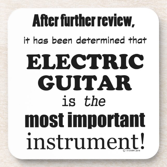 Posavasos Instrumento más importante de guitarra eléctrica (Frente)